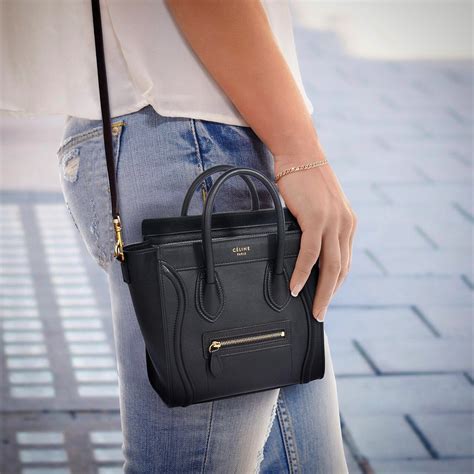 celine nano luggage fashionphile|Celine nano luggage shoulder bag.